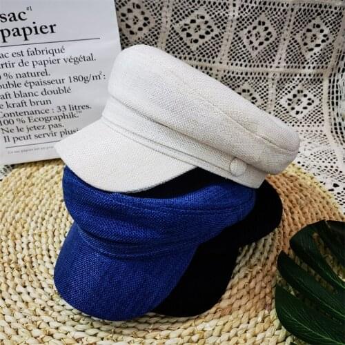 Military hats women spring autumn winter blue white women hats cotton linen adjustable outdoor sun protective winter women hats