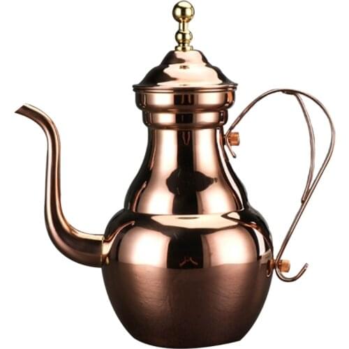 Commercial Hotel Restaurant Tea Kettle Teapots Thick Stainless Steel Material Teapots Flower Teapots for Home Restaurant