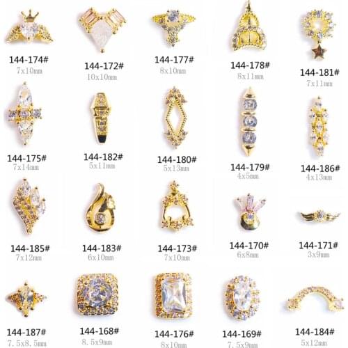 4pc Top Quality Luxury Clear Zircon Alloy Jewelry Rhinestones For Nail Art Decoration Fashion Diamond Crystal Accessories