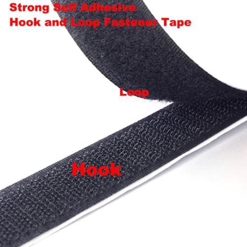 5M/Pair Strong Self Adhesive Hook and Loop Fastener Tape Nylon Velcros Adhesive Magic Tape Sticker with Glue for DIY 16-110mm