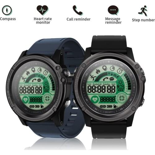 Best Digital Sport Watch Men Compass Heart Rate Fitness Tracker Stopwatch Remote Control Call SMS Reminder Smartwatch