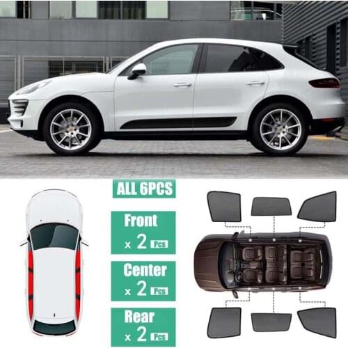 Side Windows Magnetic Sun Shade UV Protection Ray Blocking Mesh Visor Fit For Porsche Macan 2014-2019