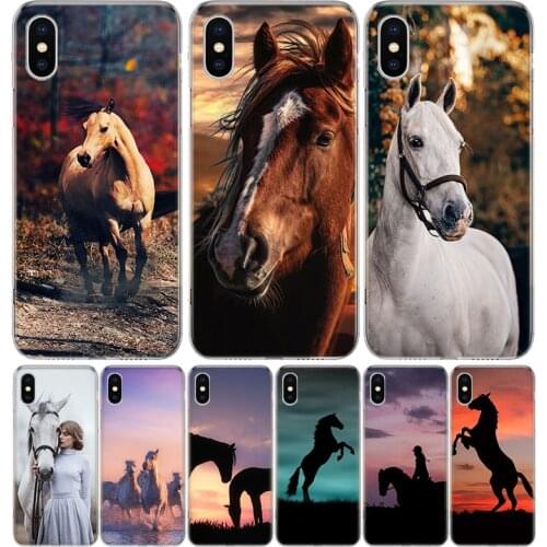 Horse Animal cute Phone Case for Apple iphone 11 12 Mini Pro XR X Xs Max 7 8 6 6s Plus 7G 6G 5G 5S 5 SE + Customize Cover Coque