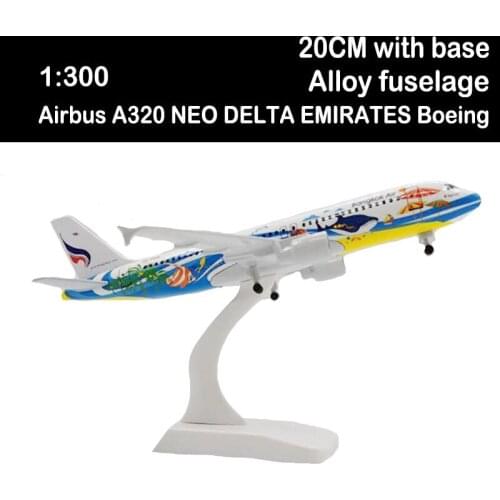 20CM 1:300 Scale A320 NEO DELTA A380 B777 Airlines Airplanes Plane Aircraft Alloy Model Toy Airliner Kids Toys Gift