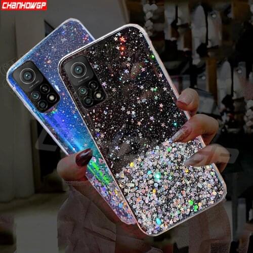 Soft Silicone Glitter Case for Xiaomi Redmi Note 10 9S 9 8T 8 7 Pro 9A 9C 8A K40 K30 Mi 11 Note 10 Lite POCO M3 X3 NFC TPU Cover