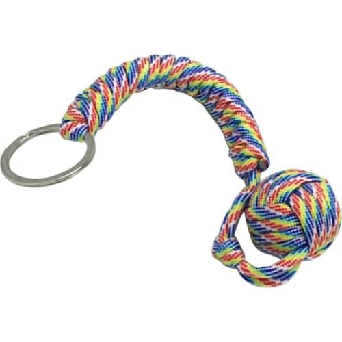 Outdoor Anti-wolf Keyball Umbrella Cord Braided Multi-function Self-Defense Keychain Survival Tool