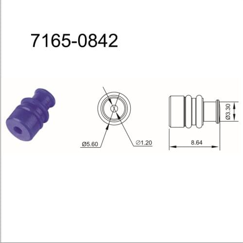 5000PCS connector waterproof 7165-0842 Silicone Rubber car pin connector Automotive sealing plug Silicon rubber waterproof plug