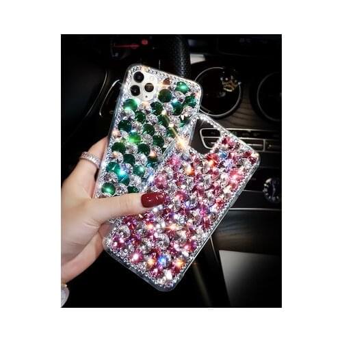Luxury Bling Colorful Stone Crystal Capa Cases for iPhone 12 11 Pro MAX XS Max XS XR X 6 6s 7 8 Plus Diamond Coque Fundas