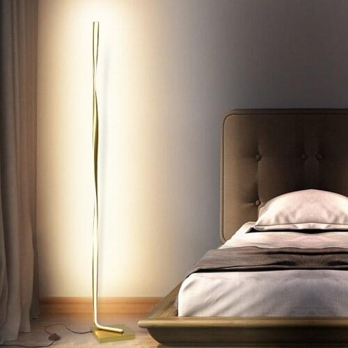 Nordic Creative Simple Iron Art Floor Lamp Post-modern Living Room Bedroom Study Led Vertical Eye Protection Reading Lamp