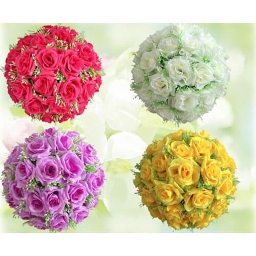 6.8"(17cm)Wedding Kissing Balls Silk Flower Balls Decorative Hanging Flower Ball Centerpieces Wedding Decoration Centerpieces