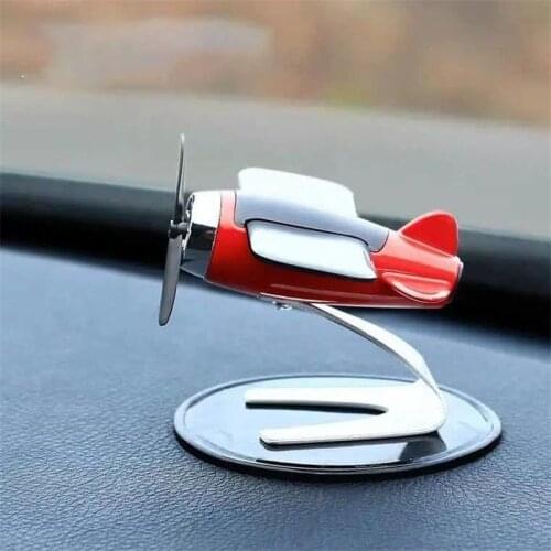 Car Interior Decoration Solar Airplane Model Auto Center Console Deoration Car Air Freshener Car Interior Decoration Accessories