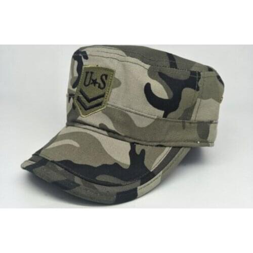 Europe America Embroidery Letter US Camouflage Military Hats Spring Summer Brand Snapback Cotton Hats For Women Men Army Cap