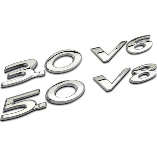 V6 3.0 V8 5.0 Fender Back Emblem Badge Trunk Sticker Decal For JAGUAR