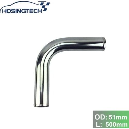 HOSINGTECH-Racing Cold Air Intake Pipe Diameter 51 mm Length 500mm 90 Degree Elbow Aluminum Pipe