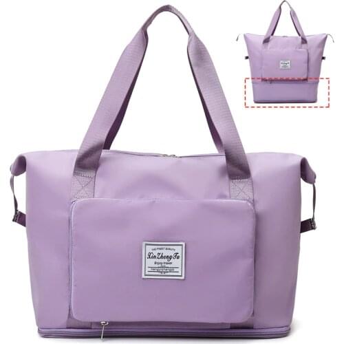 Womens Folding Fitness Yoga Bag Dry Wet Separation Mens Travel Bag Sports Portable Shoulder Bag 2021