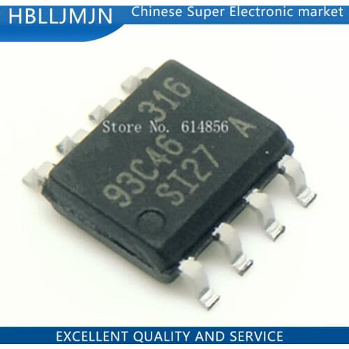 10PCS 93C46 AT93C46 93C46-10SU-2.7 SOP-8
