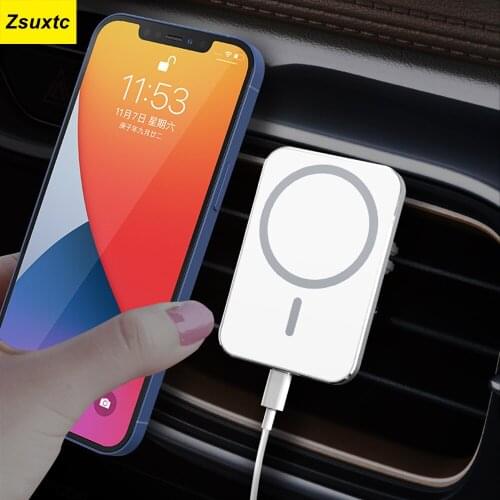 15W Fast Wireless Car Charger for iPhone 12 12 Pro Max 12 Mini Magnetic Charging Wireless Charger Car Phone Holder