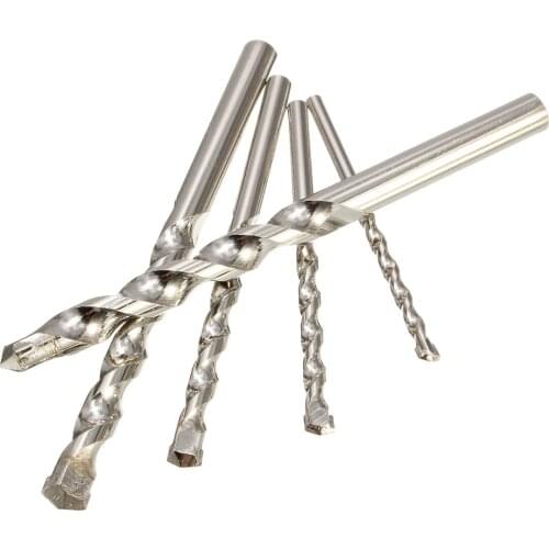 5 pieces/set of round shank spiral groove rotary masonry drill bit set 4/5/6/8/10 mm cement brick