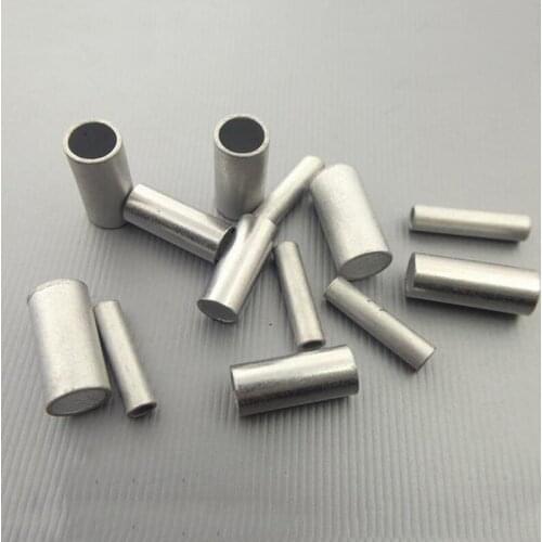 50PcsTerminal Block Crimping Button Tubular Terminal Cold Pressing Aluminum Wire Terminal Butt Terminal 5.0 Made of Aluminum