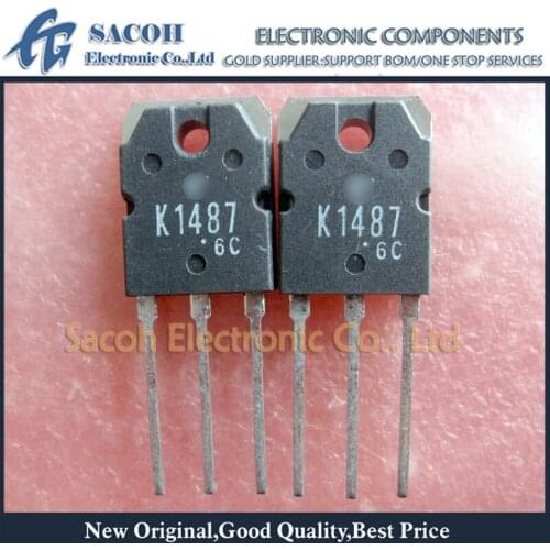 Free Shipping 10Pcs 2SK1487 K1487 or 2SK1488 K1488 TO-3P 10A 450V N Channel MOSFET