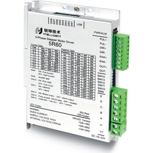 5R60 digital five-phase stepper driver is suitable for 42/57/60 five-phase stepper motors