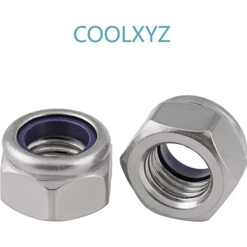 DIN 985 316 Stainless steel nylon anti-loosening hexagon nut Lock nut Non - slip nut. 5PCS