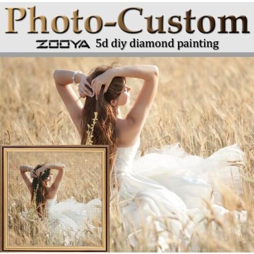 DIY 5D Diamond Painting Photo Custom Full Square DIY Diamond Embroidery Sale Round Drill Picture of Rhinestones Home Decor AZ10