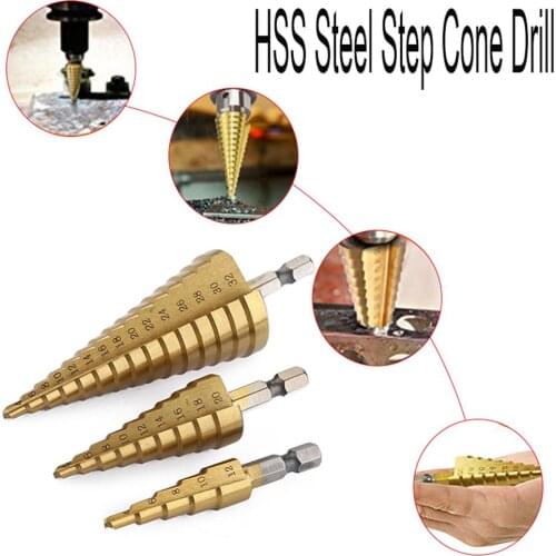 Home Must Hexagonal Shank Step Drill Woodworking Punch 32/20/12mm Available In A Variety Of Sizes
