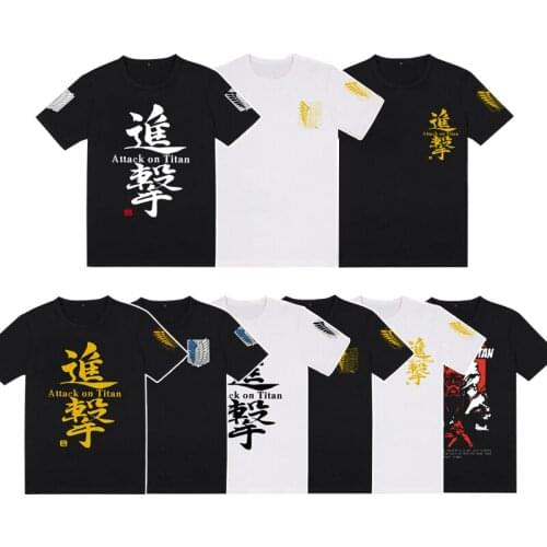 Anime Attack on Titan Cosplay T-shirt Shorts Unisex Summer Daily Clothing Halloween Party suit