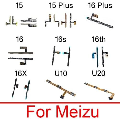 ON/OFF Power Volume Flex Cable For Meizu 15 16 16S 16X Plus Pro 5 6 7 Plus U10 U20 Note 8 Power Voulme Side Button Flex Ribbon