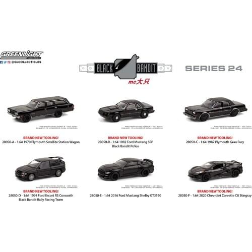 GreenLight 1:64 Black Ban dit Series 24 Alloy model car Metal toys for childen kids diecast gift