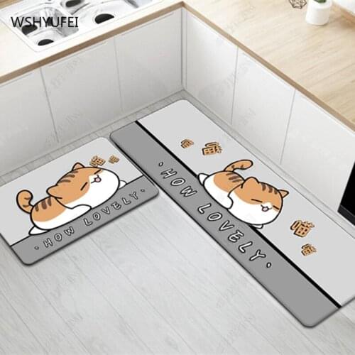 Kitchen absorbent, non-slip, oil-proof, waterproof floor mats, household long door entrances, bedroom entrance door mats