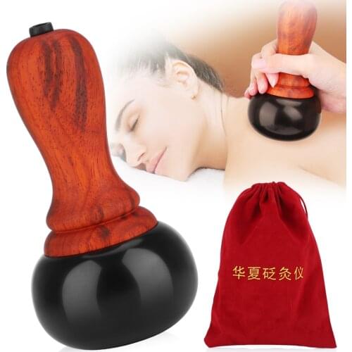 Hot Stone Electric Gua Sha Massager Hot Compress Natural Stone Needle GuaSha Scraping Back Neck Face Massage Muscle Relaxation