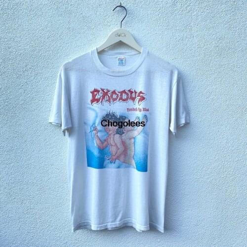 MEGA RARE!! Vintage Exodus Bonded by Blood RAF Official Tour Concert 1984 Thrash Metal Band Shirt