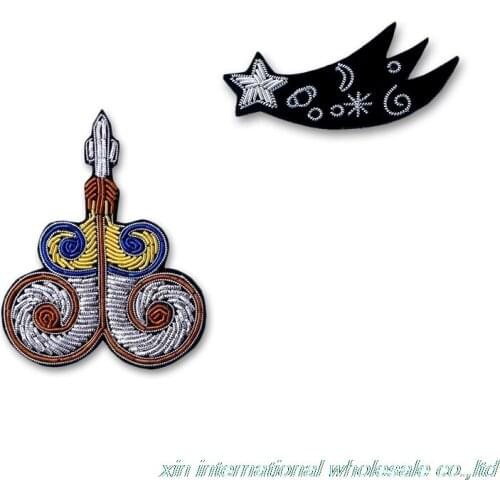 Rocket meteor badge Metal silk handmade embroidery rozet acrylic Interesting cartoon gremio Fashion metal pin badge