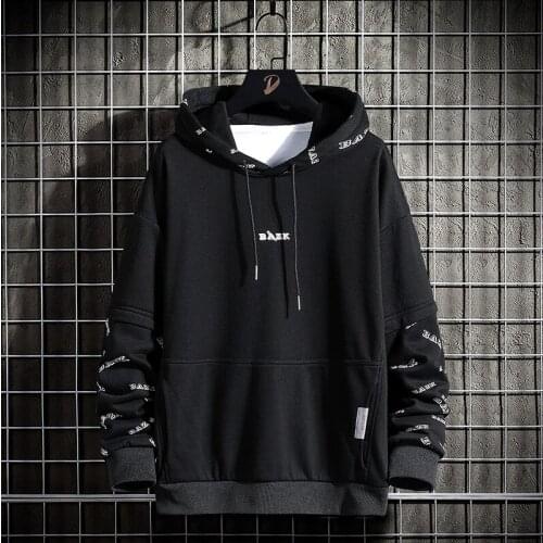 Mens Hoodies 2021 Streetwear Japanese Sweatshirt Harajuku Hip Hop Oversized Outwear