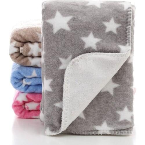 Newborn baby blanket warm coral fleece blanket stroller bedding cot cover baby bedding bed blanket thickened