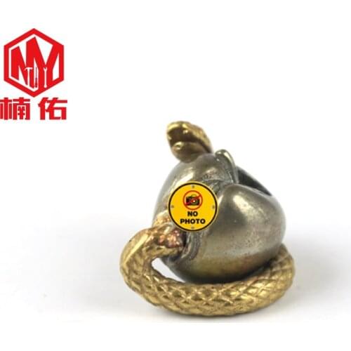 Original White Copper Snake Of Desire EDC Paracord Brass Knife Bead Tool Portable Creative Bead