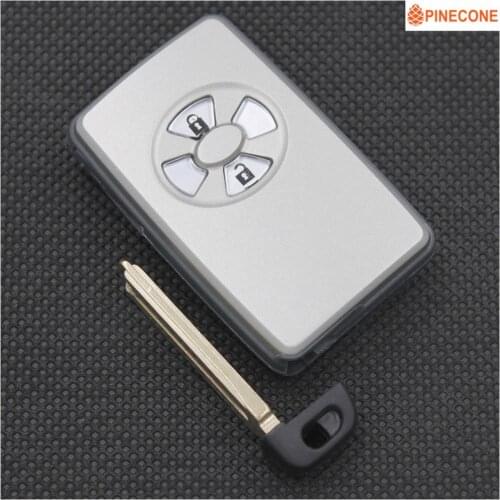 PINECONE for TOYOTA RAV4 VITZ RACTIS Car Key Case 2 Buttons Uncut Brass Blade High Quality Replace Remote Key Shell Casing Fob