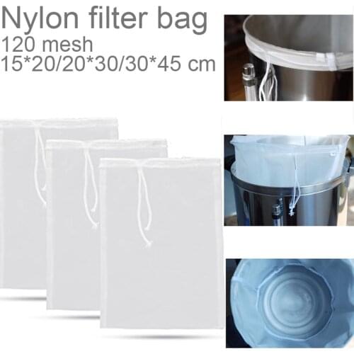 Beer Brewing Wine Filter Bag Tea Nuts Juice Milk Nylon Net Filter Bag Net Filter Reusable