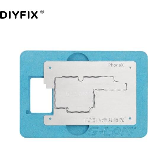 DIYFIX Phone Logic Board Repair Tool for iPhone X Planting Tin Fixture Motherboard IC Chip Ball Soldering Net Hand Tool