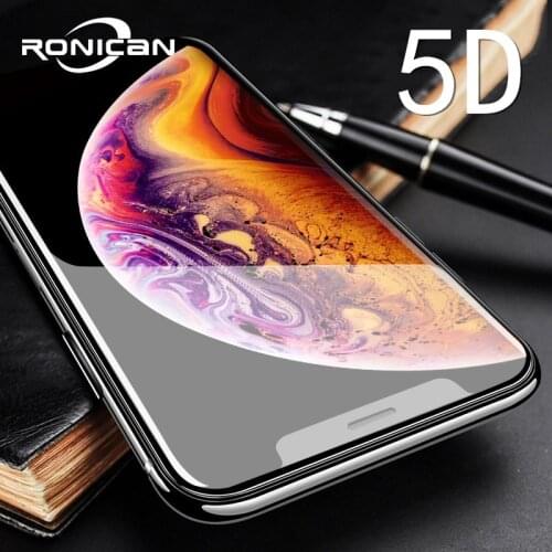 RONICAN 5D Tempered Glass for iPhone 8 plus 7plus XS Max XR Edge Full Curved Premium Anti-Explosion Screen Protector glass film