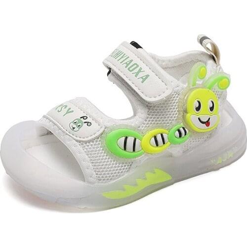 New Kids Led Sandals Boys Girls Glowing Sport Sandals Baby Flashing Soft Beach Shoes Childrens Light Up Fashion Sneakers