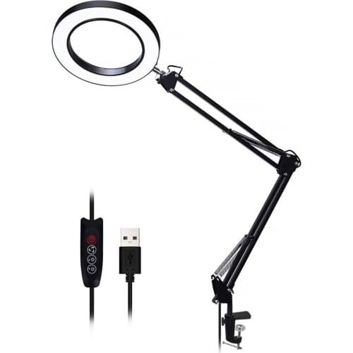 15W LED Folding Long Arm Clip Eye Lamp Usb Reading Clip Book Lamp Led Clip Electronic Repair Lamp