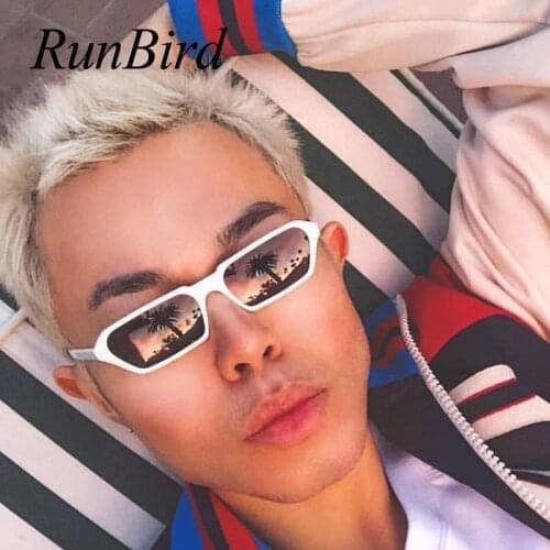 RunBird Small Square Sunglasses Men Retro Brand Designer Sun Glasses Women New Summer Sunglasses UV400 Oculos 1374R