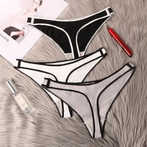 Large Size S-XXL Seamless Cotton Thong Womens Hot European and American Fitness Sports Ladies G-string Underwear