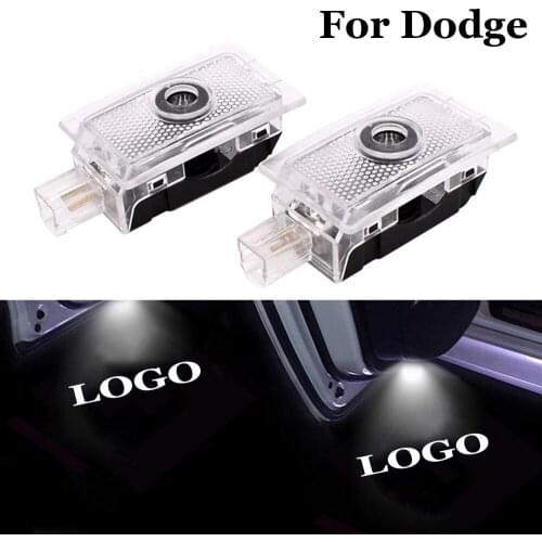 LED Car Door Welcome Light Auto Emblem Laser Projector Lamps Ghost Shadow Courtesy Lights For Dodge Avenger Charger Magnum