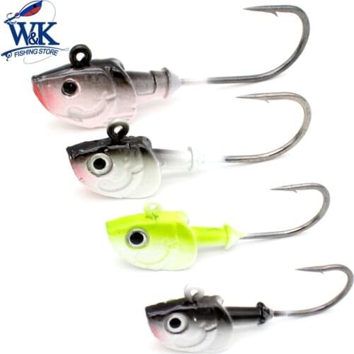 Paddle Tail JIG RIG Hooks 15g 2pcs Jig Head for Soft Lure Freshwater Fishing Hook