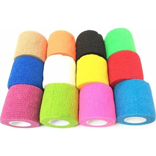 4.5M Waterproof Self Adhesive Elastic Bandages Solid Color First Aid Bandages Security Protection Supplies 2.5 5 7.5 10cm Width