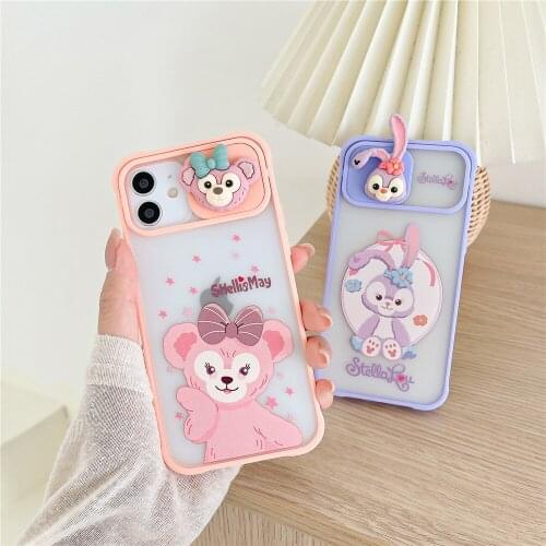 Cartoon Stellalou Sliding Lens protection Phone Case for iPhone 12Pro MAX 11 7 8 Plus X XR XS MAX ShellieMay Phone Cover